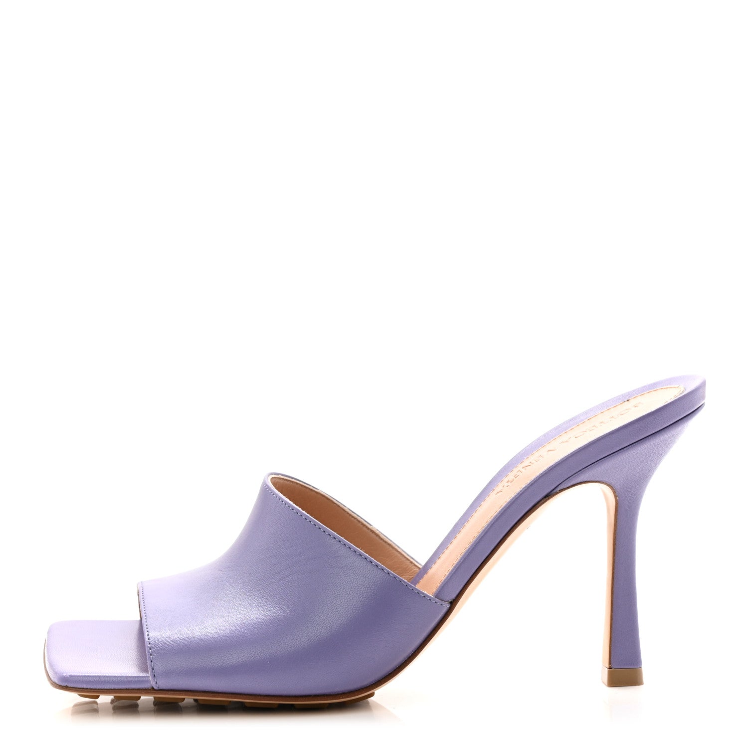 BOTTEGA VENETA LAMBSKIN STRETCH MULE SANDALS PINK