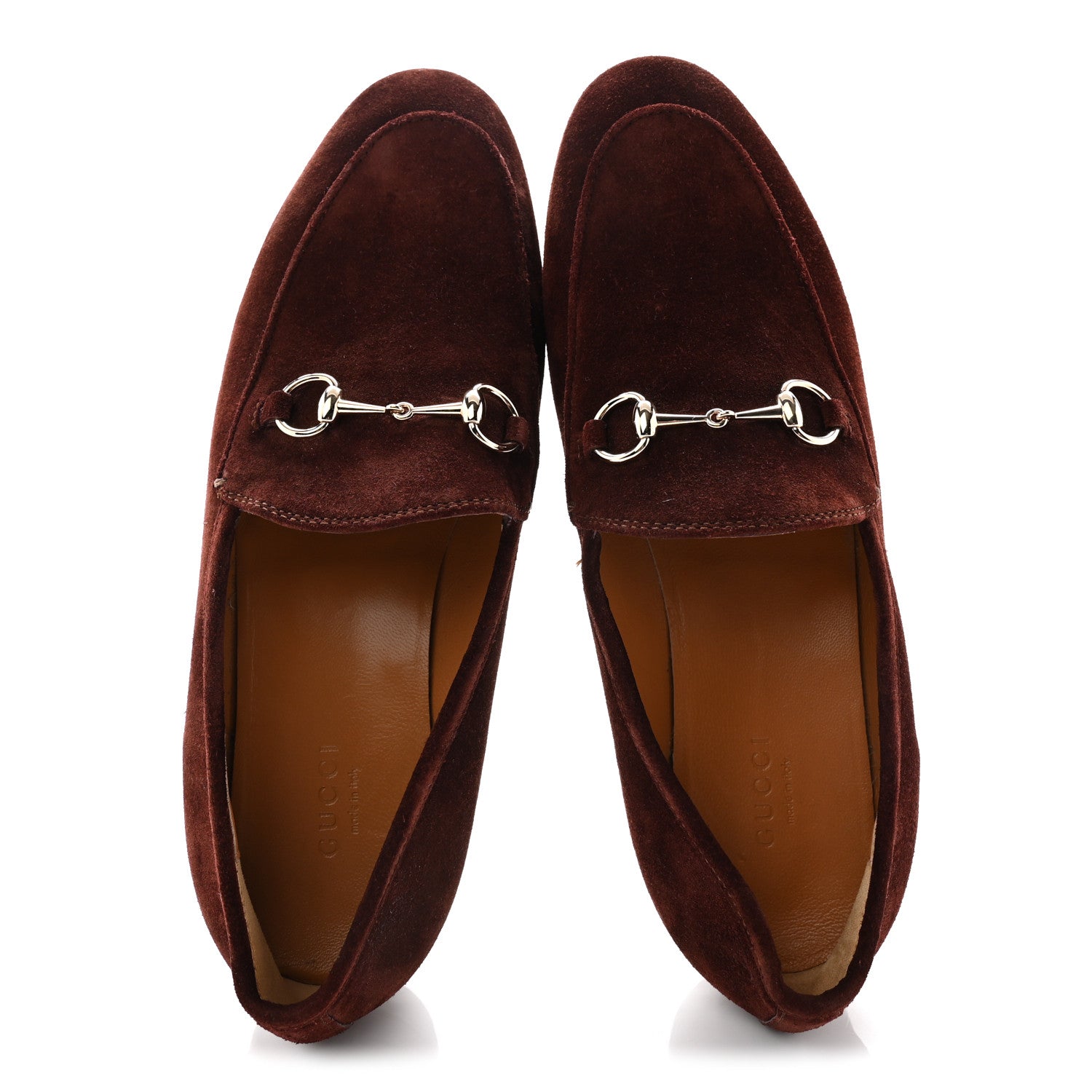 GUCCI VELVET GG MONOGRAM HORSEBIT JORDAAN LOAFERS BLUE BROWN SUEDE