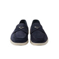 Prada Suede Boat Loafers - Navy Blue