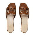 Gucci Jane Embroidered Cotton Flat Slide Sandals - Brown