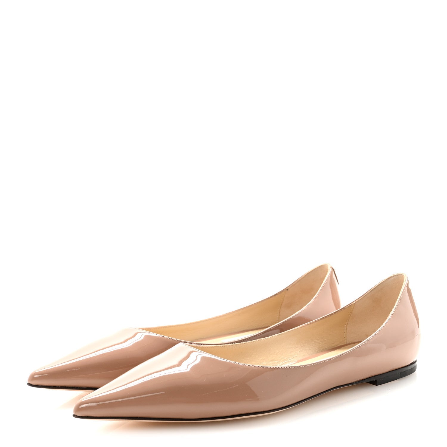 VALENTINO GARAVANI TAN-GO PATENT LEATHER BALLET FLATS PINK