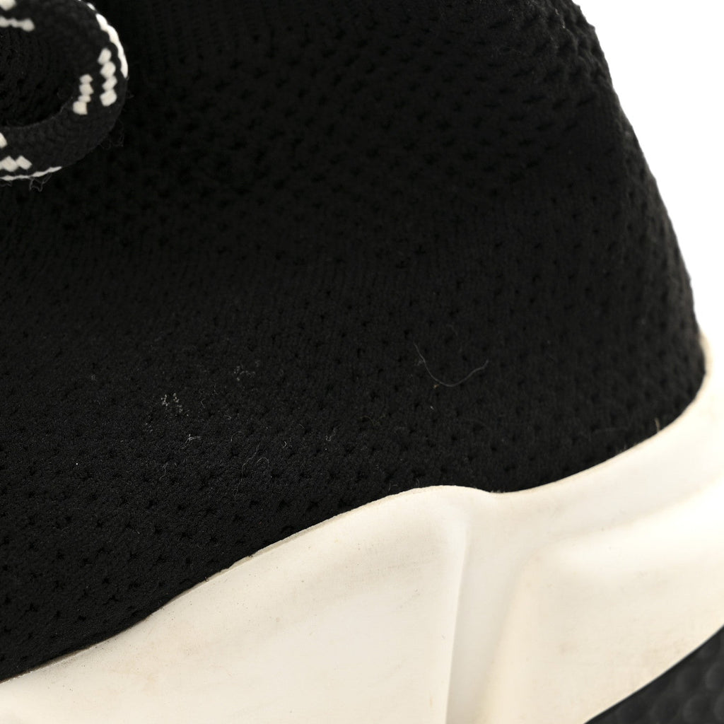 BALENCIAGA SPEED LACE UP SNEAKERS BLACK WHITE