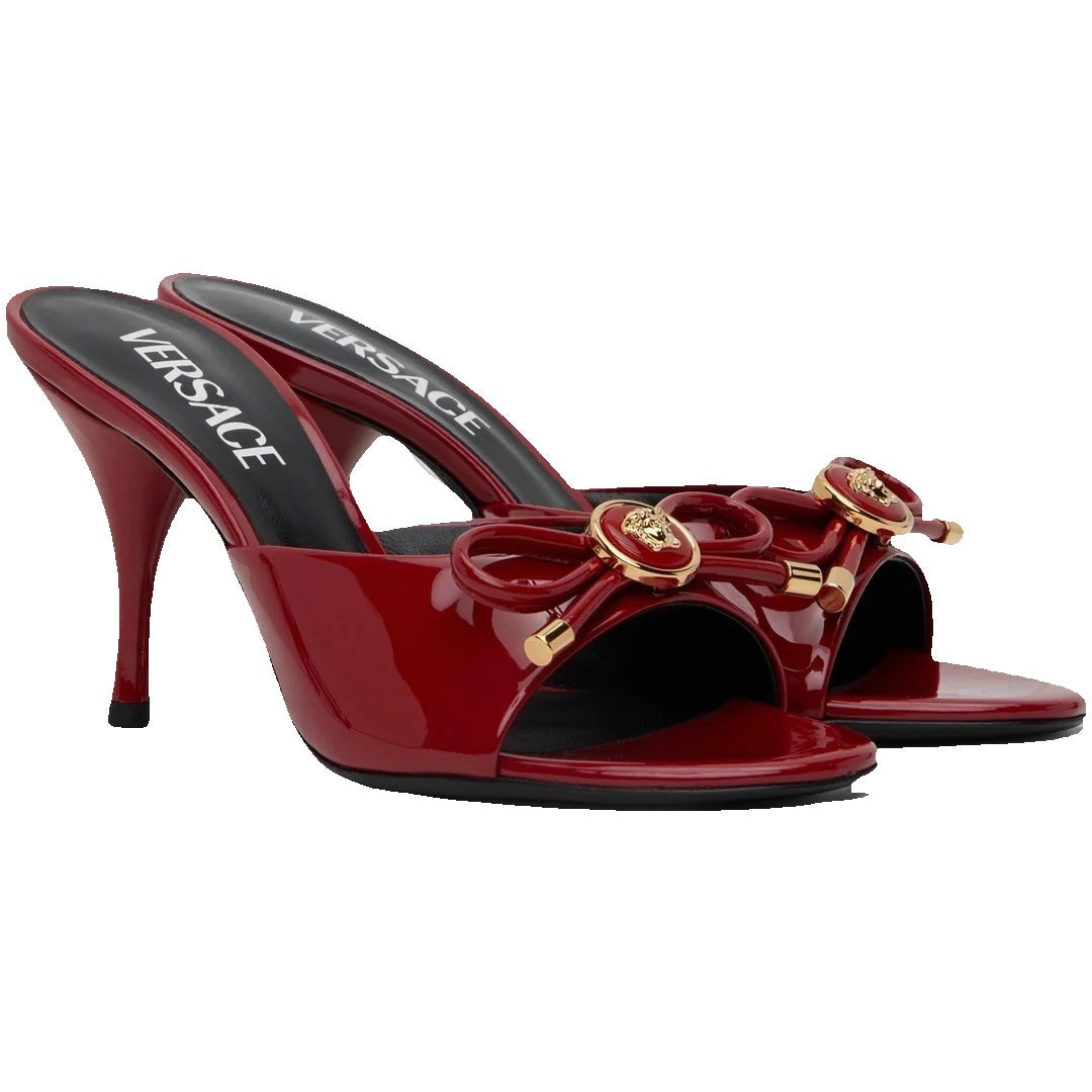 Versace Opera Bow Nappa Sandals 85mm - Red