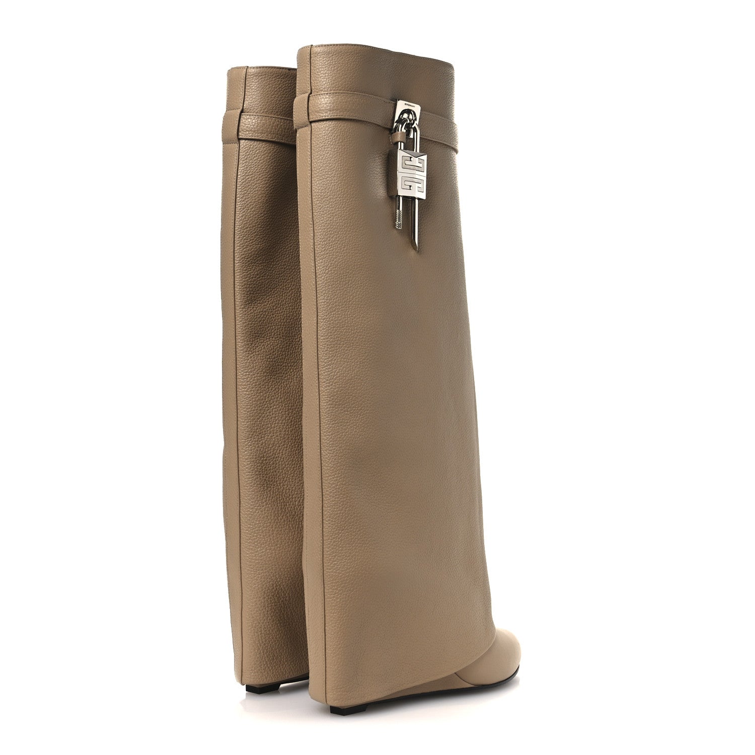 GIVENCHY BOX CALFSKIN SHARK LOCK PANT BOOT NATURAL BEIGE
