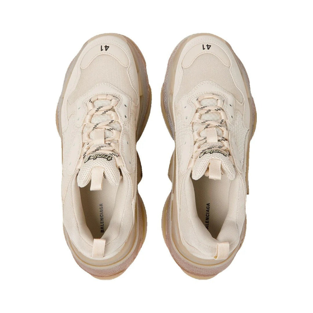 Balenciaga Triple S Sneakers Grey Red - Beige/Cream