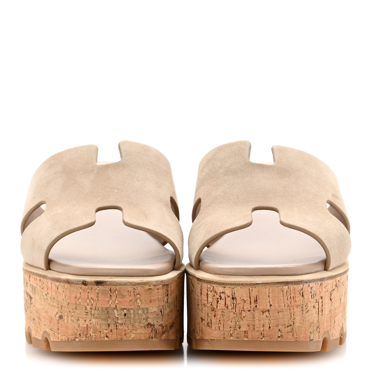 HERMES SANDAL CHYPRE SUEDE GOATSKIN BEIGE ARGILE