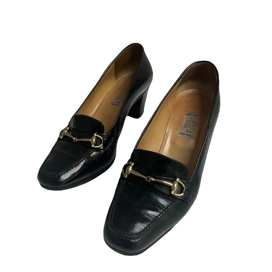 Celine Slip-On Loafer 10 - Black heeled loafer (different model)