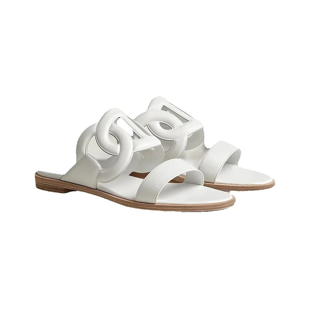 Hermès Lagune Sandal Beige - White