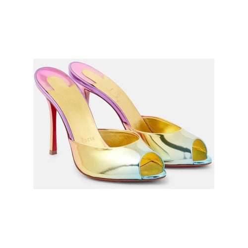 Christian Louboutin Me Dolly Patent Leather Mules 100 - Rainbow/Multicolor