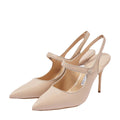 Manolo Blahnik Camparisli 90 Nappa Leather Slingback Pumps - Beige/Nude