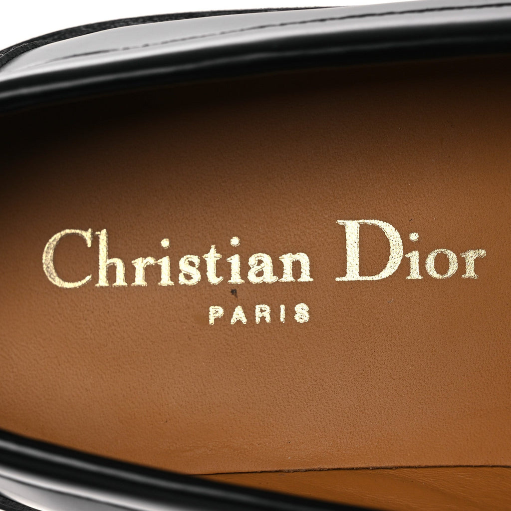 CHRISTIAN DIOR BRUSHED CALFSKIN BOY LOAFER BLACK WHITE