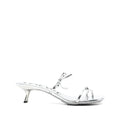 Loewe Leather Toggle Heeled Sandals 90 - Silver