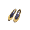 Burberry Round Toe Shearling Ballerina Flats - Yellow/Mustard