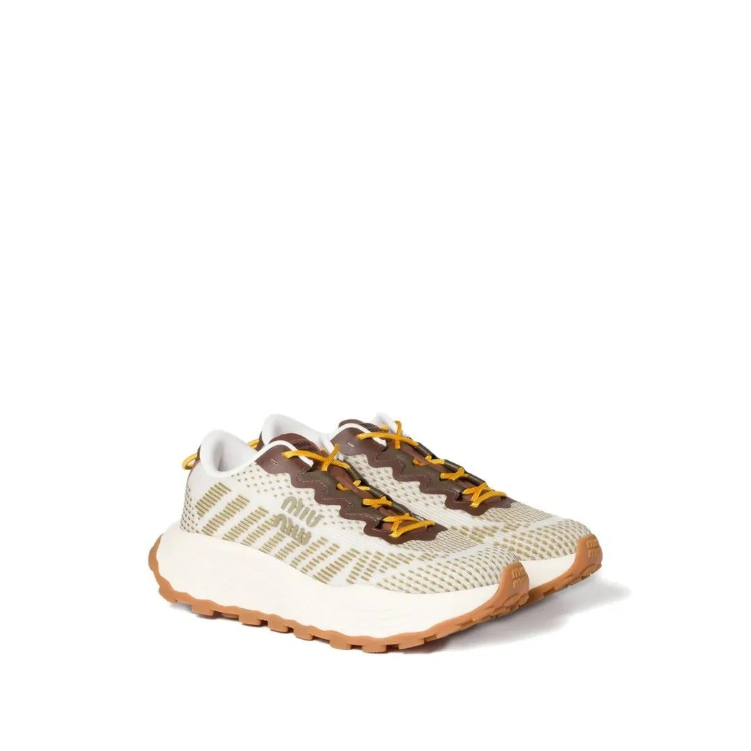 Miu Miu Drill Sneakers - Cream/Beige