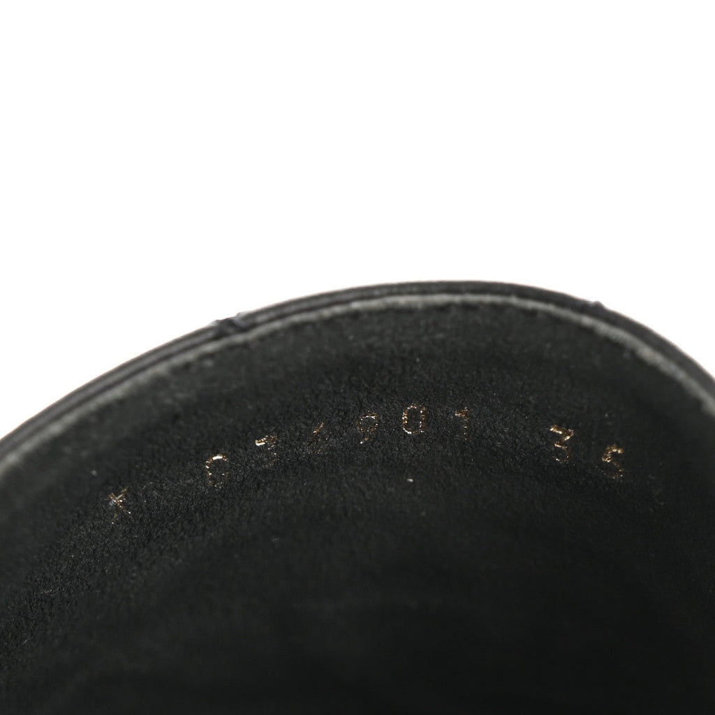 CHANEL LAMBSKIN QUILTED CC MULE SANDAL BLACK