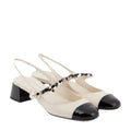 Miu Miu Leather Slingback Pumps - Cream