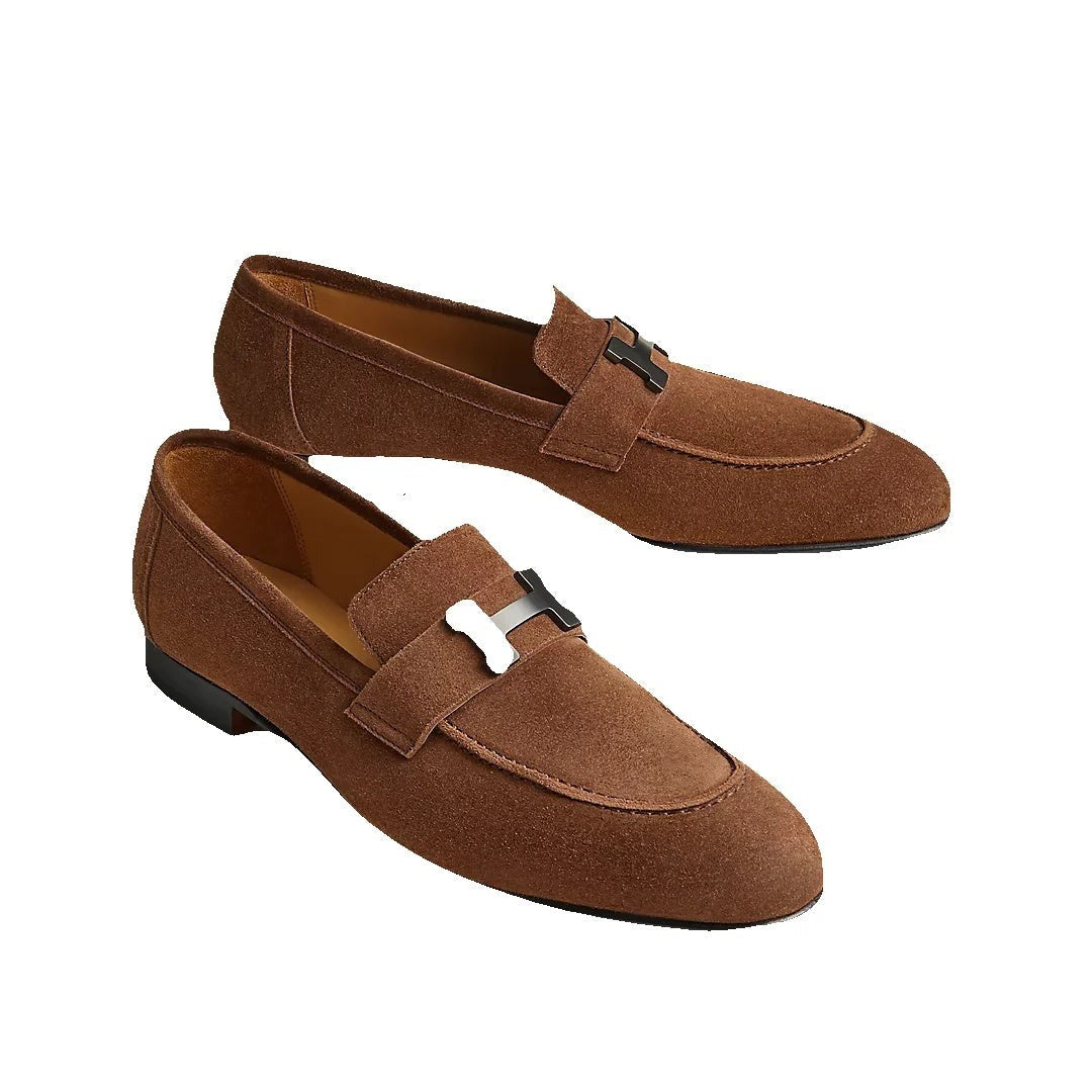 Hermès Faubourg Loafer - Tan/Cognac Suede