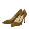 Jimmy Choo Romy 85 Suede Pumps - Olive/Khaki