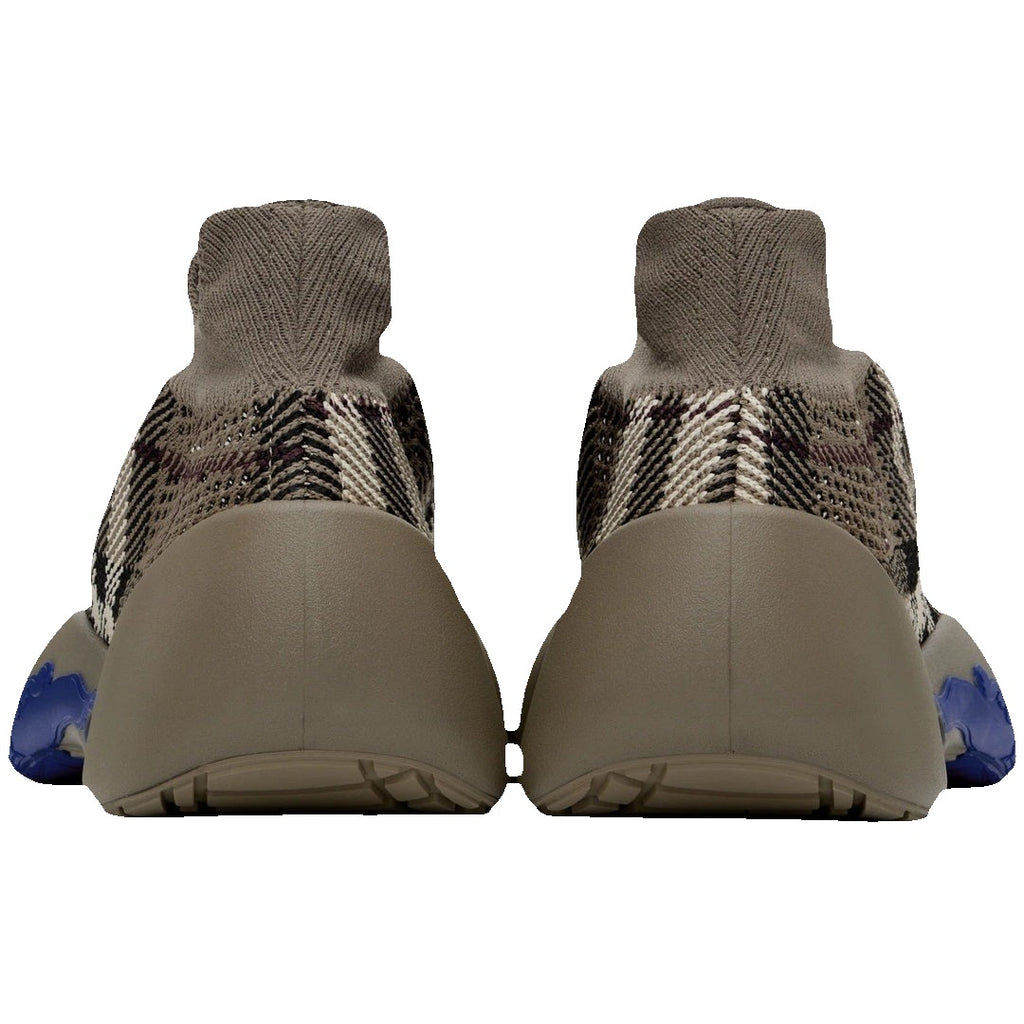 Burberry Check Knit Neptune Sneakers - Sand
