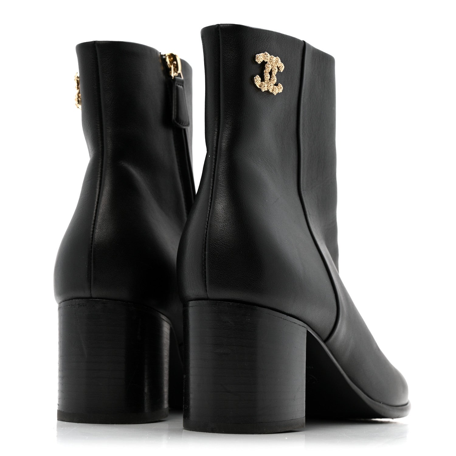 BOTTEGA VENETA CALFSKIN LEAN ANKLE BOOTS FONDANT BLACK