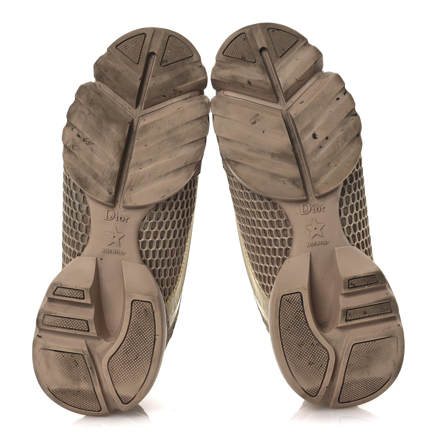 CHRISTIAN DIOR DIOR D-CONNECT SNEAKERS BEIGE & NUDE