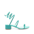 René Caovilla Cleo 40mm Crystal-Embellished Sandal - Turquoise