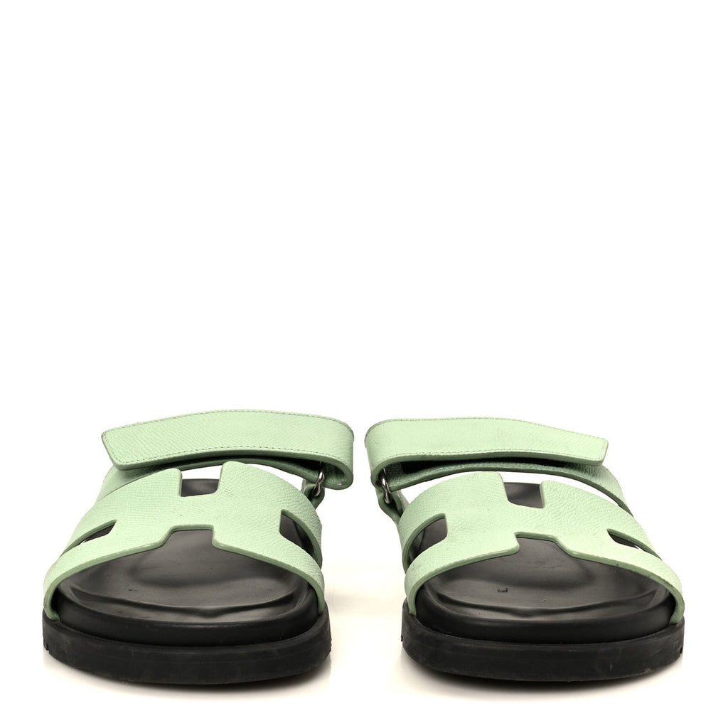HERMES CHYPRE SANDALS EPSOM VERT JADE
