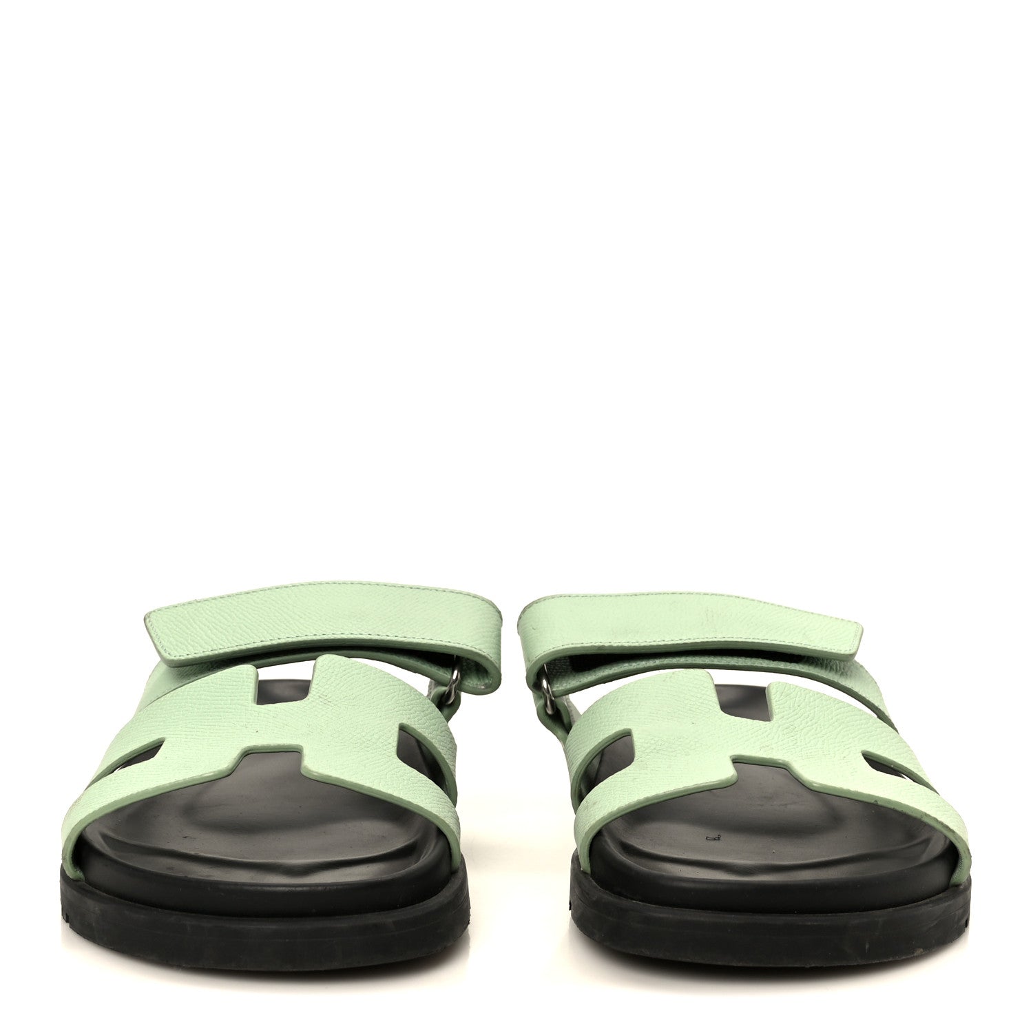 HERMES CHYPRE SANDALS EPSOM VERT JADE