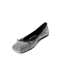 Alexander Wang Mesh Ballerina Studded Flat - Black/Crystal