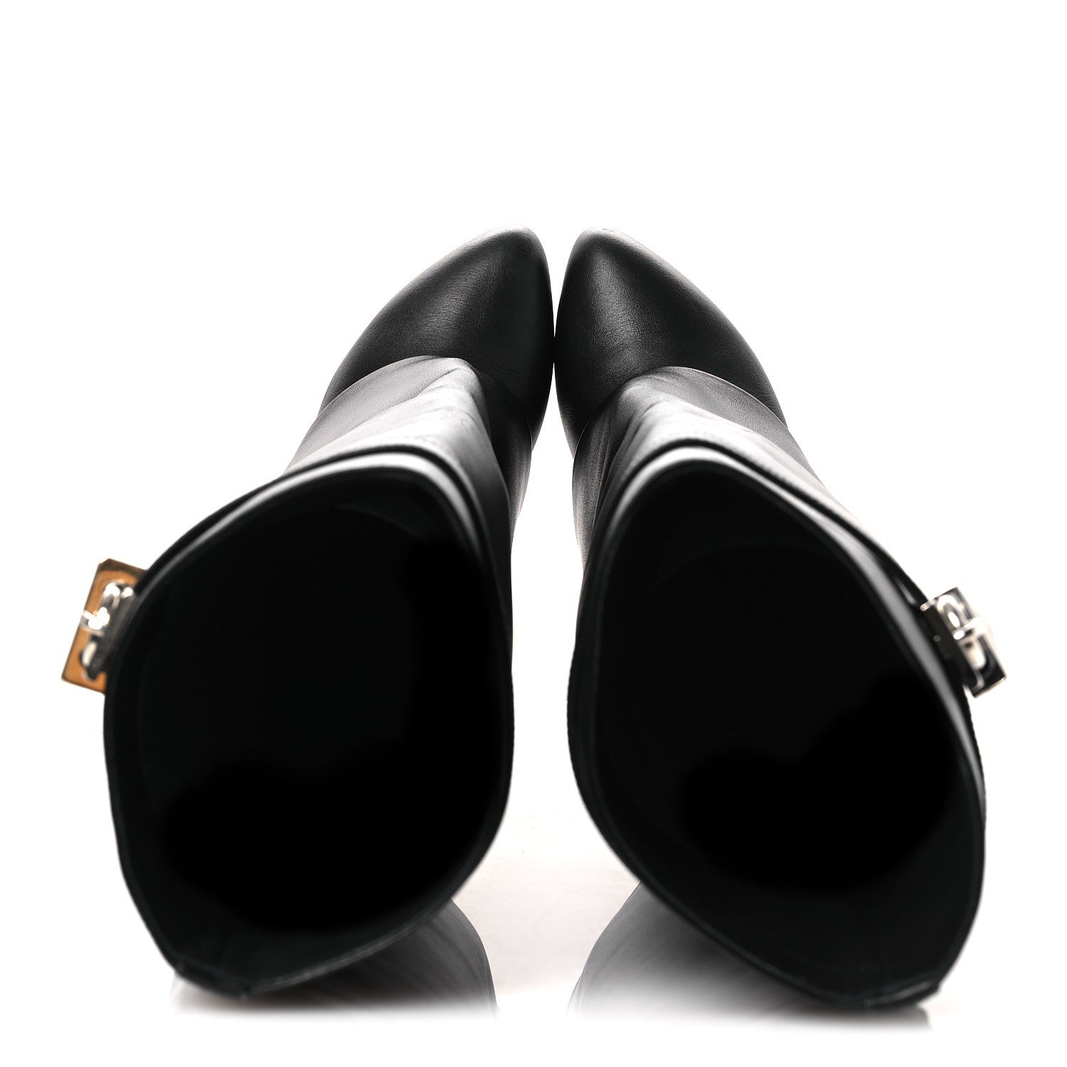 GIVENCHY BOX CALFSKIN SHARK LOCK PANT BOOT NATURAL BLACK
