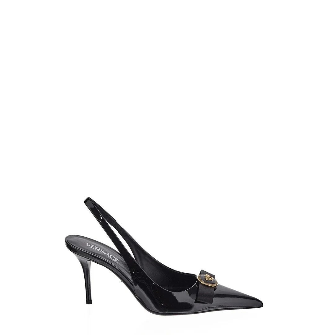 Versace Printed Pumps - Black