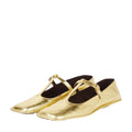 Givenchy Sliced Square Mary Jane Flats - Gold