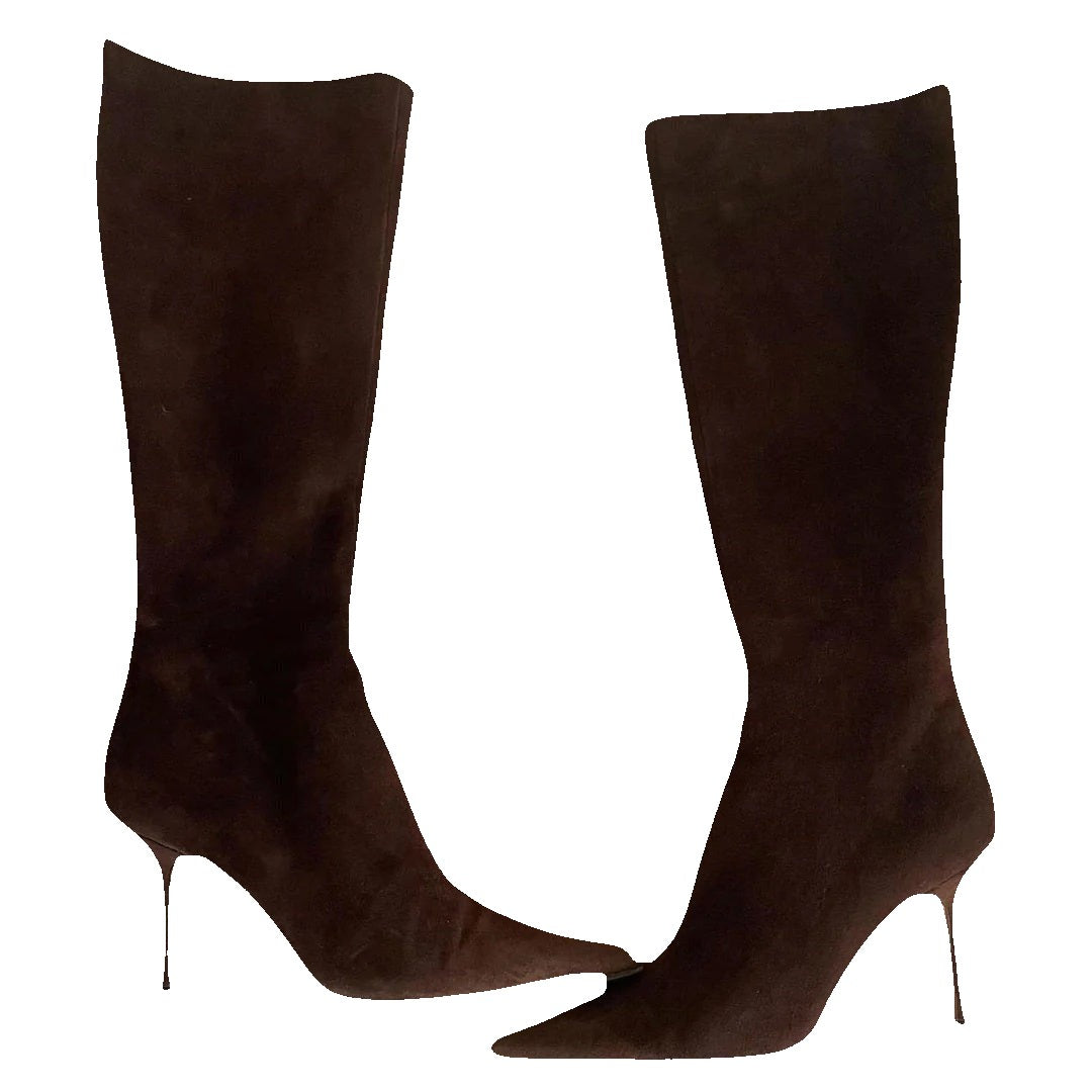 Jimmy Choo Pleated Boots - Brown