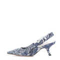 Christian Dior Toile De Jouy Sweet D Slingback Pump - Blue