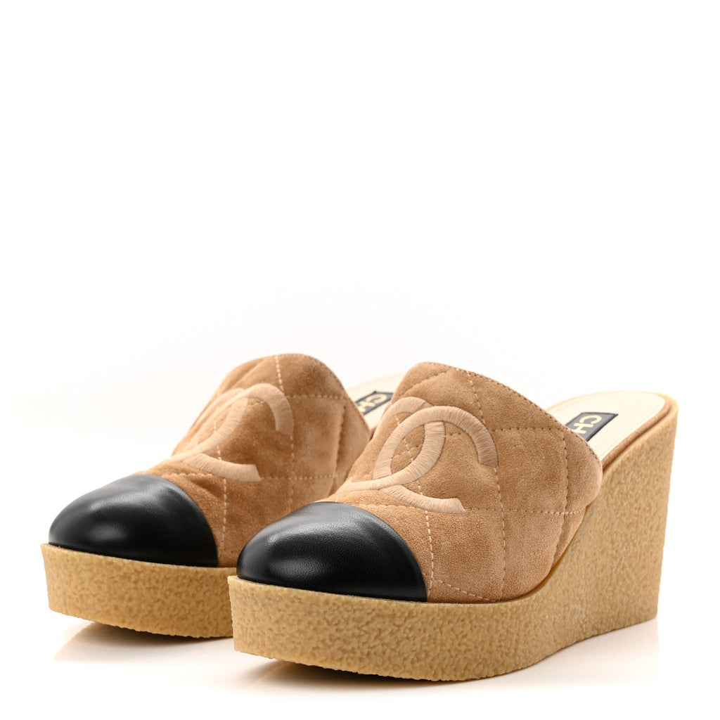 MIU MIU SUEDE MULES BEIGE