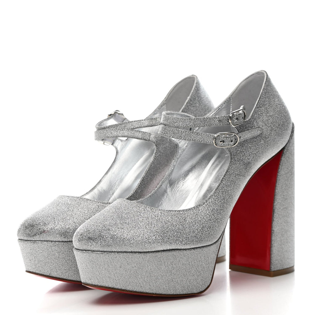 MIU MIU PUMP SILVER