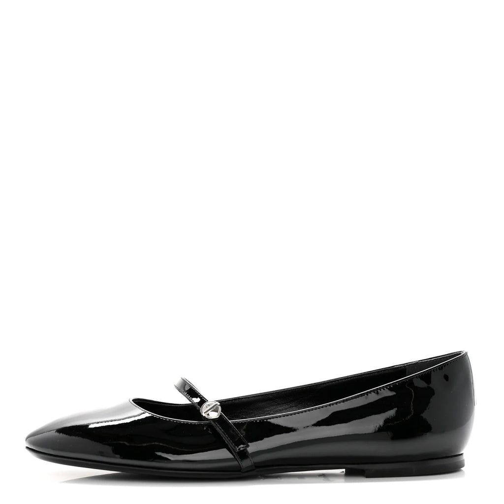 LOUIS VUITTON PATENT UNIFORMES BALLERINA FLAT BLACK