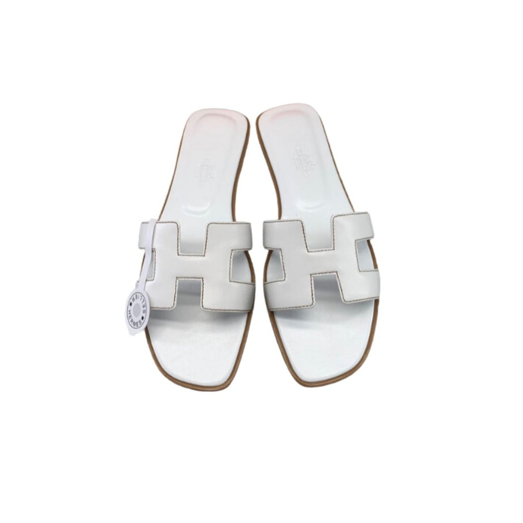 Hermès Oran Sandal White