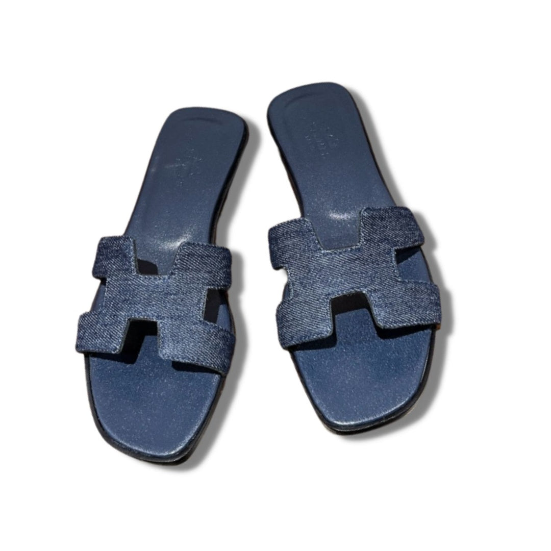 HERMÈS ORAN SANDAL BLUE