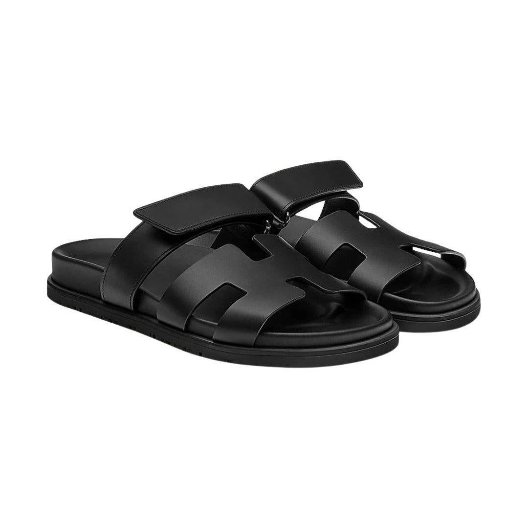 HERMÈS CHYPRE SANDAL BLACK