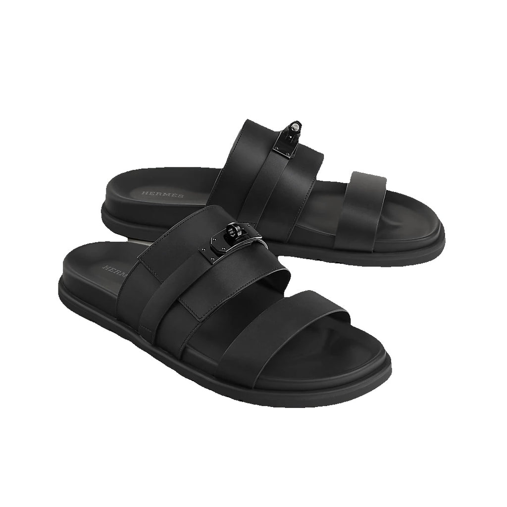 HERMÈS MILOS SANDAL BLACK