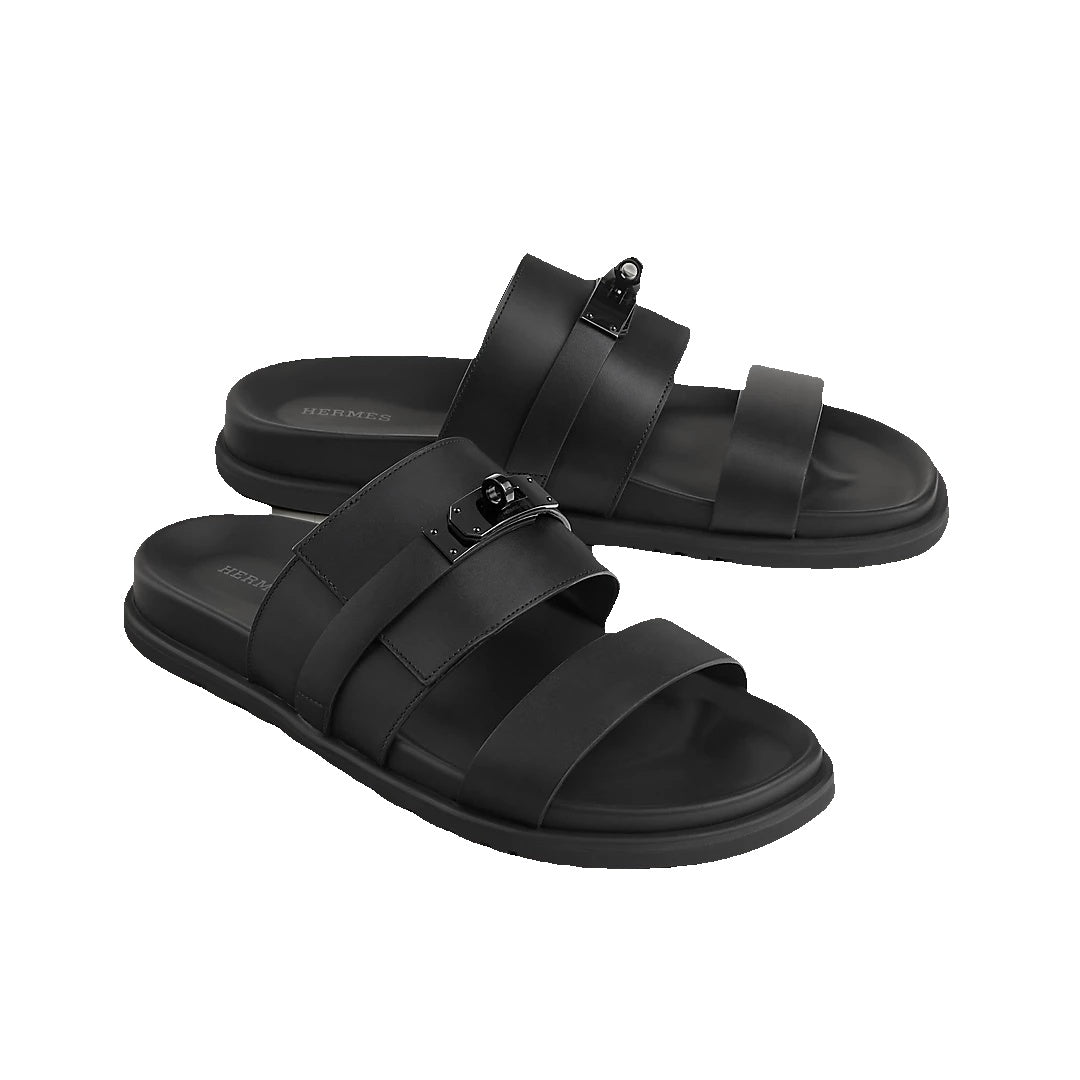 HERMÈS MILOS SANDAL BLACK
