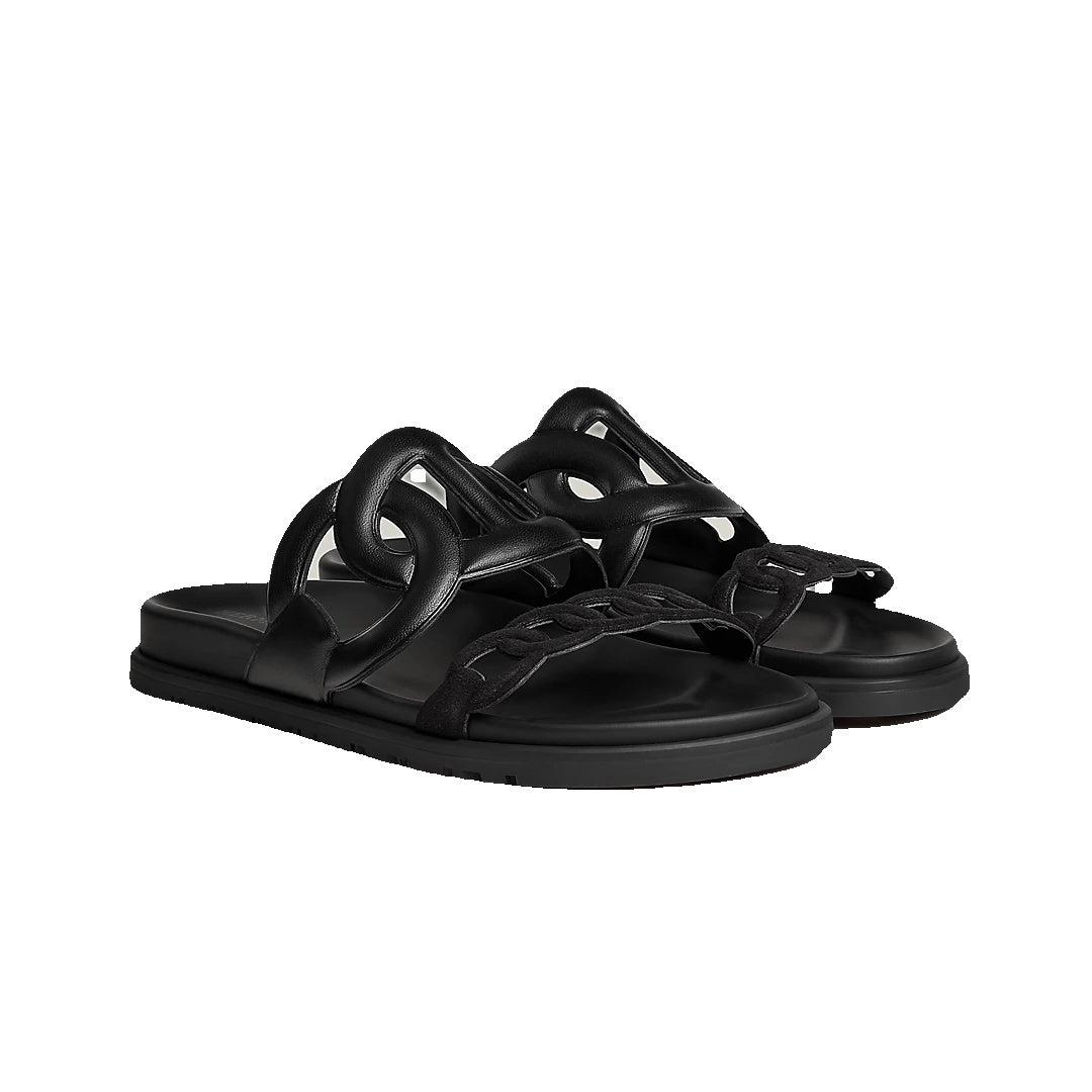 HERMÈS MIRAMAR SANDAL BLACK
