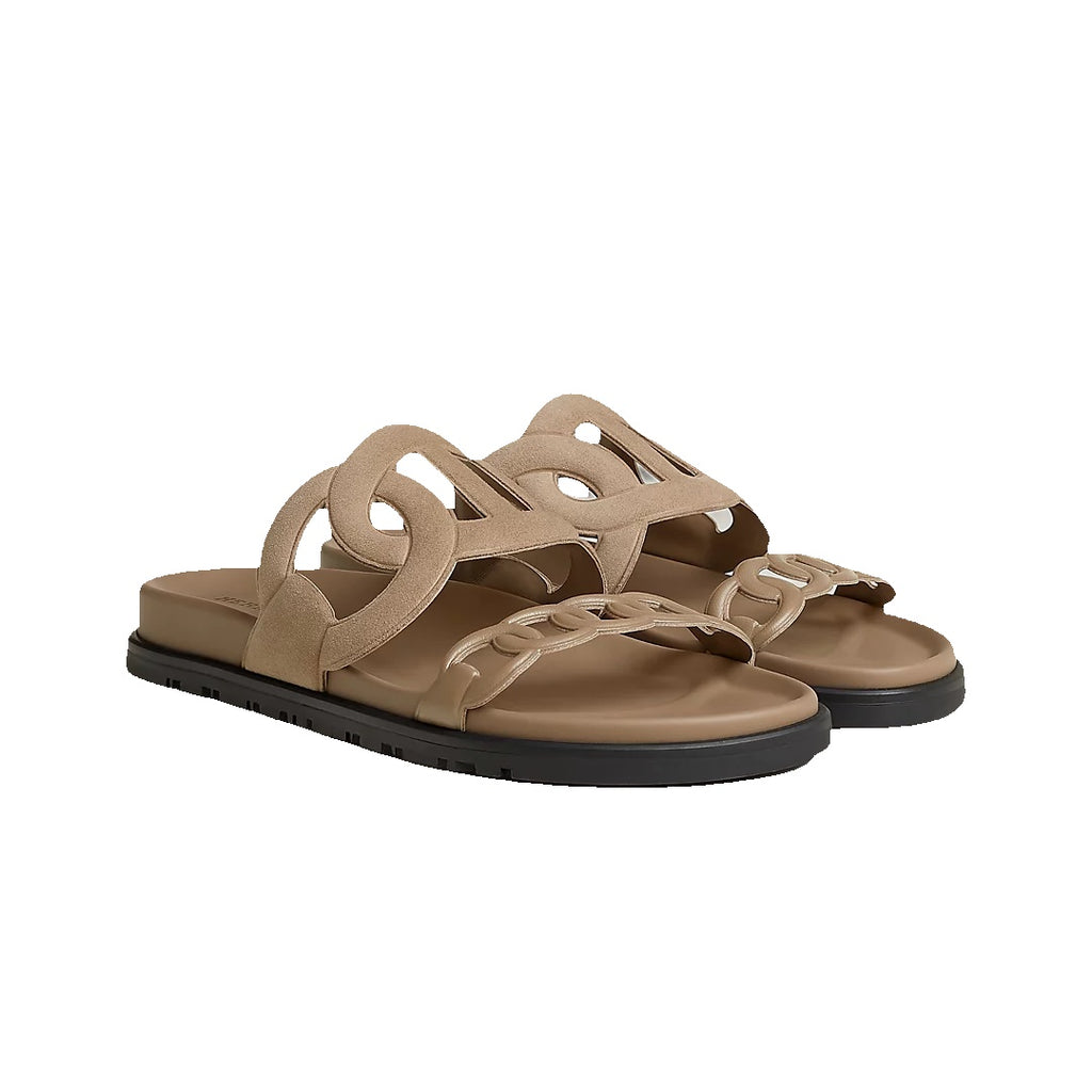HERMÈS MILLY SANDAL BEIGE NATURAL