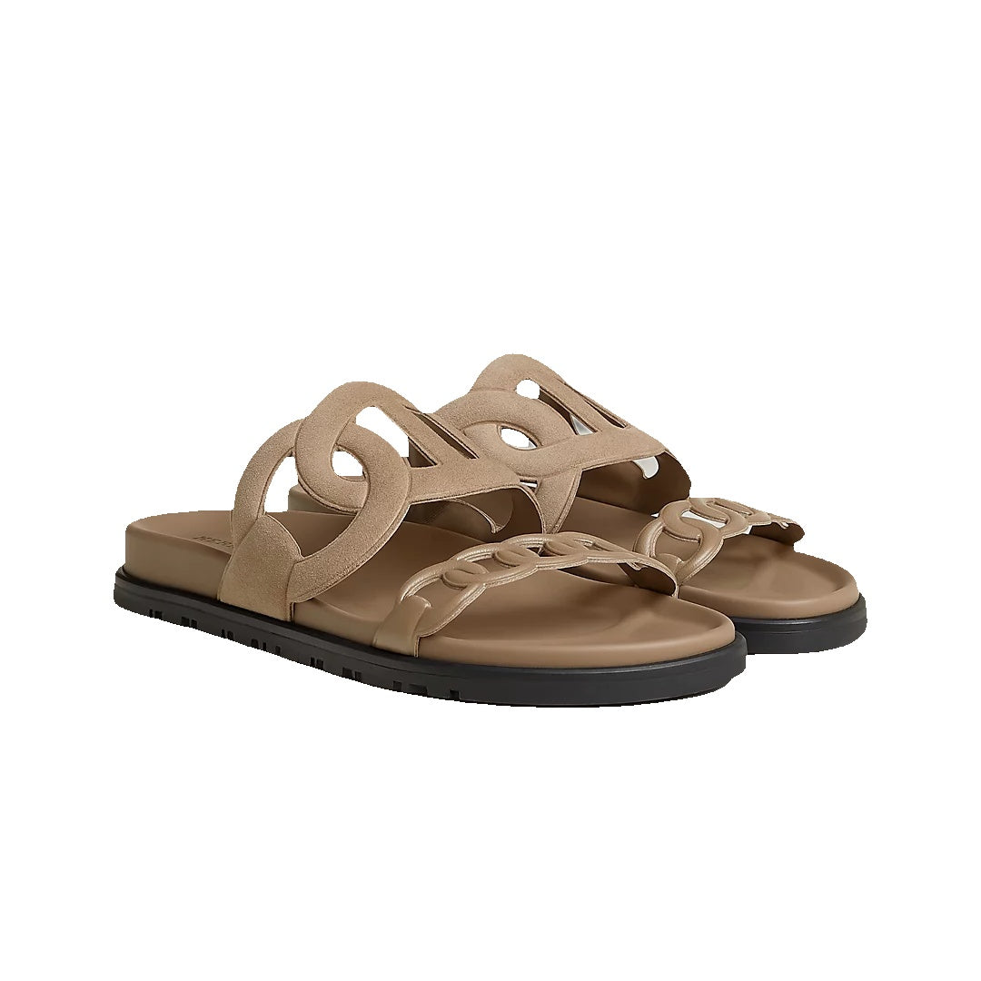 HERMÈS MILLY SANDAL BEIGE NATURAL