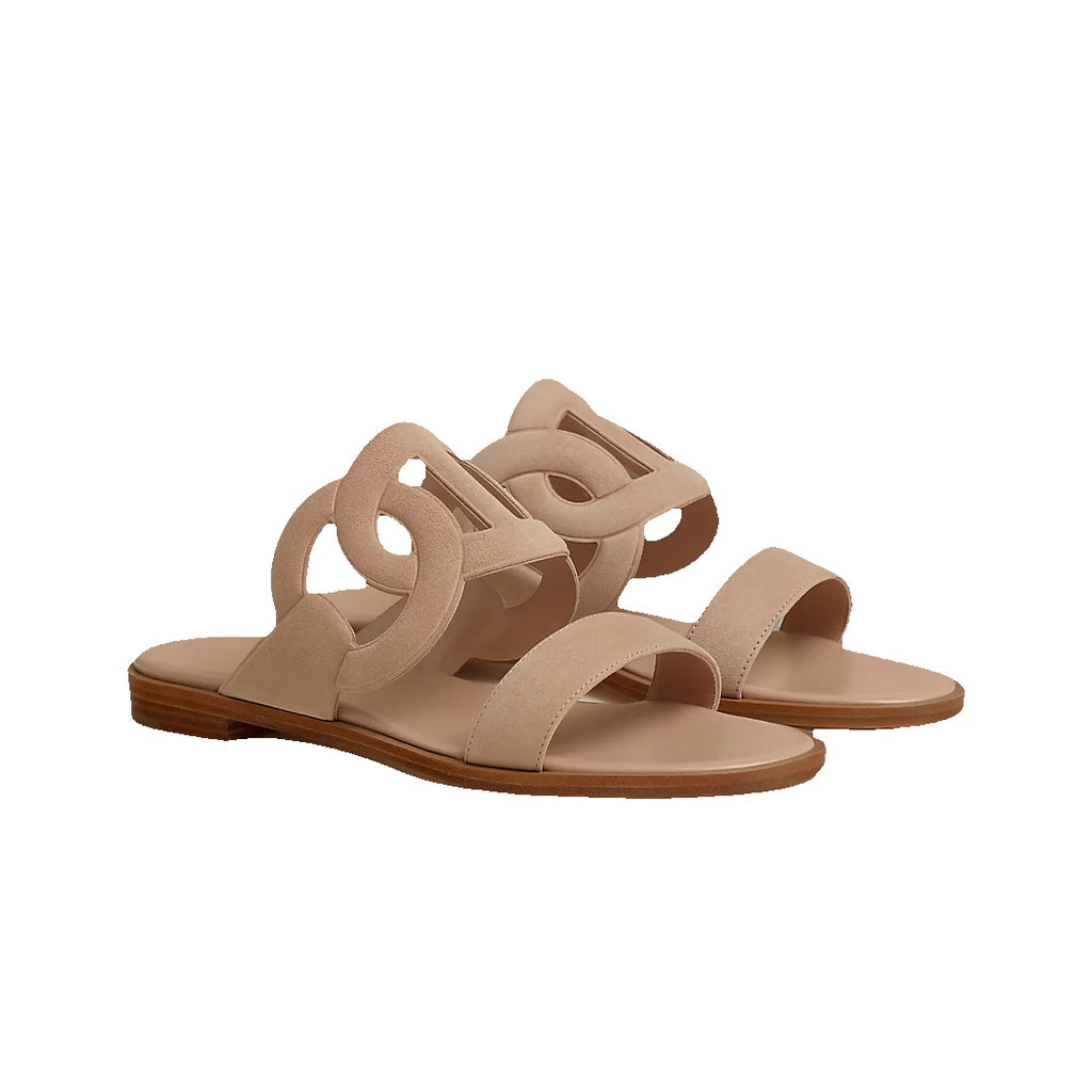 HERMÈS LAGUNE SANDAL BEIGE NATURAL