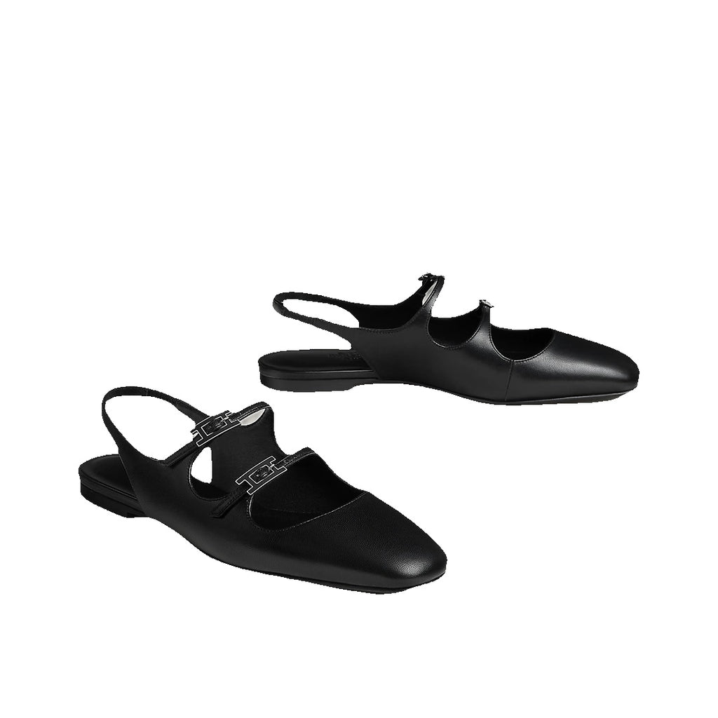 HERMÈS MILA SLINGBACK BLACK