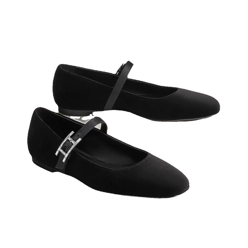 HERMÈS LILIA BALLET FLAT BLACK