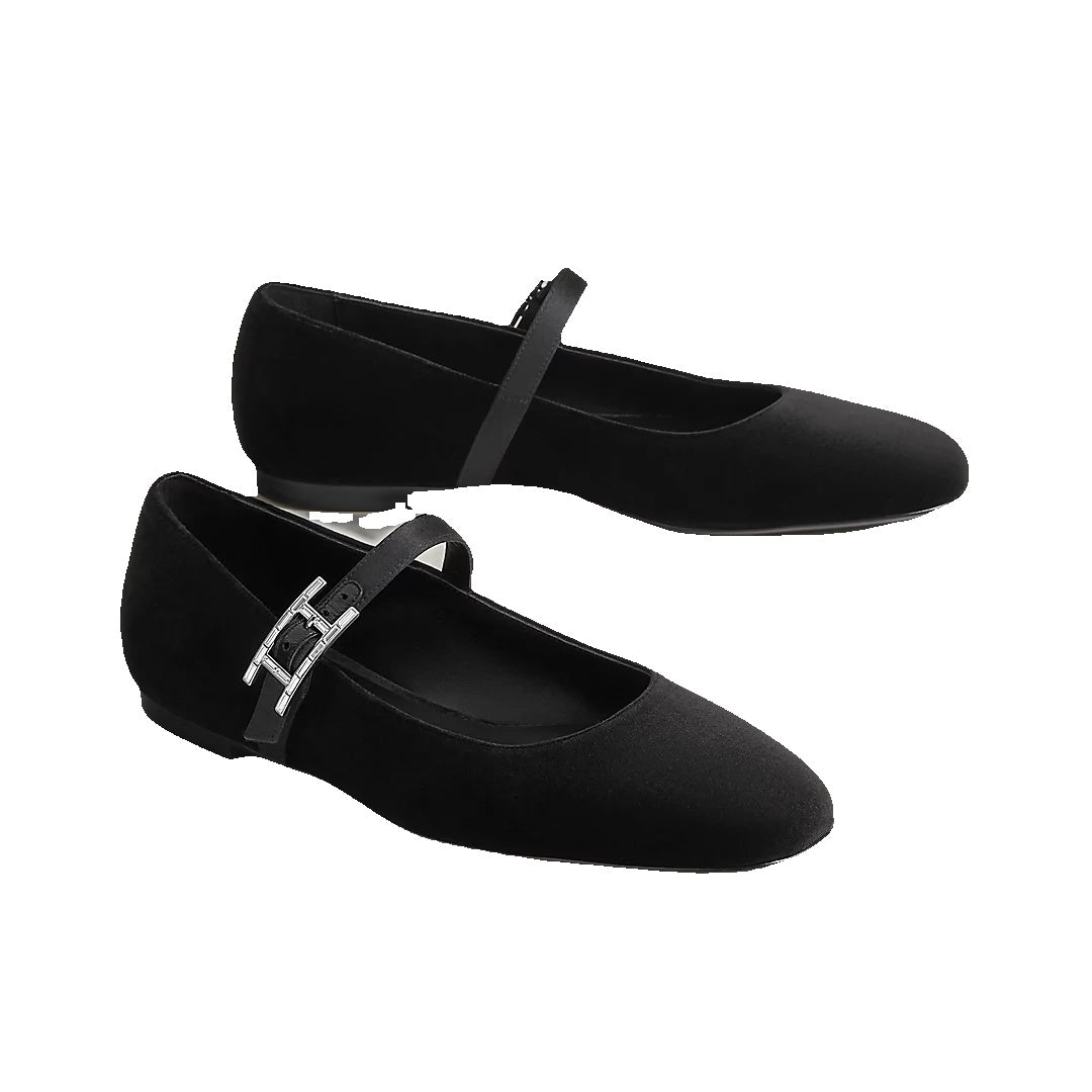HERMÈS LILIA BALLET FLAT BLACK