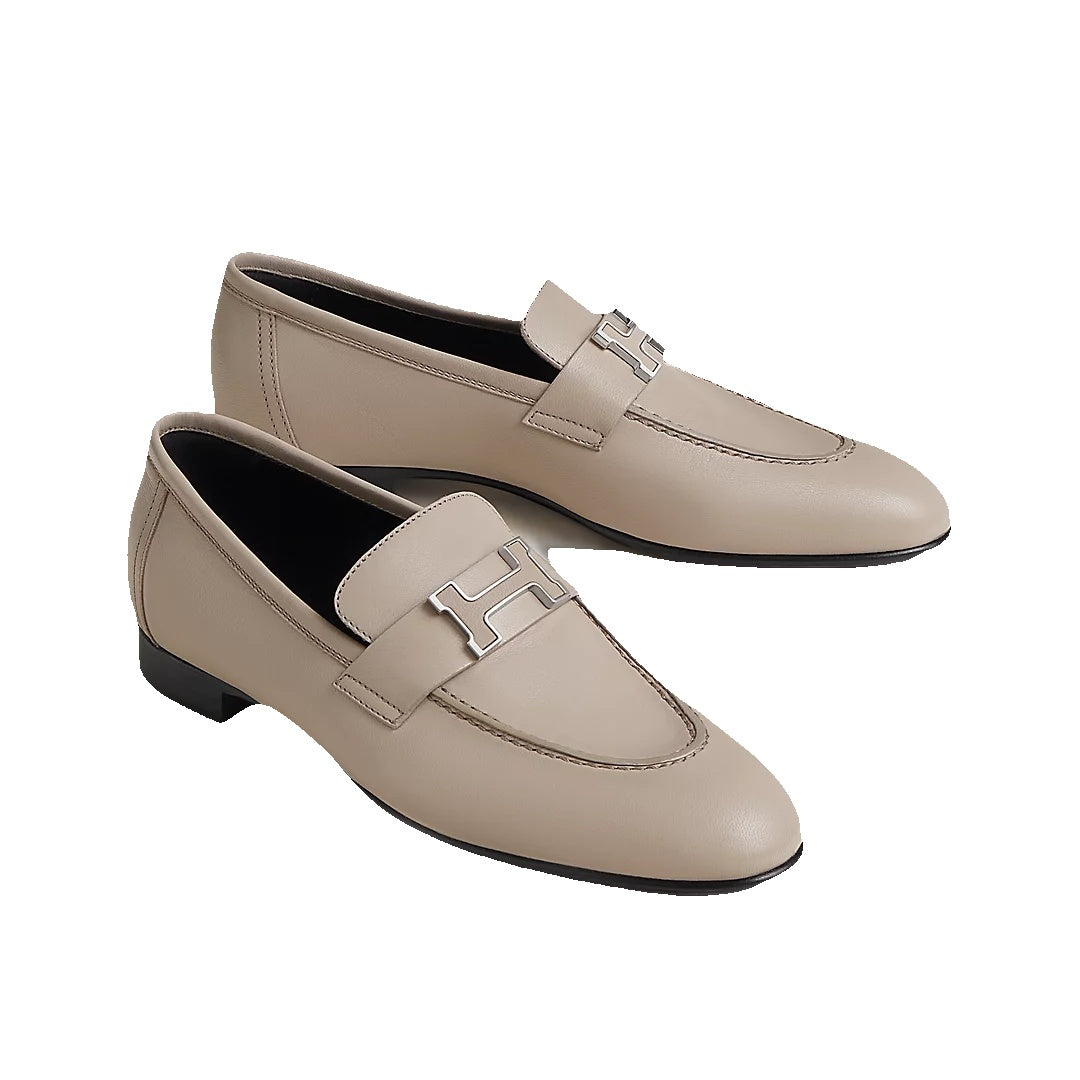 HERMÈS LAZY LOAFER BEIGE NATURAL